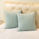 Yeiotsy Pillow Cases Blue, Pack of 2, Decorative Throw Pillow Covers Striped Bohemia Couch Cushion Covers for Sofa Home Decor (Light Blue, 18 X 18 Inches) by CozyNest Decor