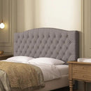 Velvet Upholstered Headboard Queen/Full Size Latest Model Wall Mount, Bed Frame Mount, Featuring High-Density Sponge Padding, Luxury Texture Easy Assembly Comfort and Style-Linen by CozyNest Decor