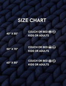 YnM Chunky Throw Blanket, Medium-Weight, Hand Knitted, Skin Friendly, Ventilated and Breathable, Machine Washable, Home Décor Piece for Couch, Sofa and Bed (Indigo Blue, 40x50 Inch) by CozyNest Decor