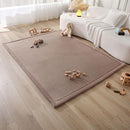Stylish Coral Velvet Baby Play Mat for Floor 60" x 80" Brown – Soft 1" Thick High-Density Memory Foam Nursery Rug,Kids Rug with Non-Slip Backing for Crawling & Playing, Playroom Rug, Kids Carpet by TinyTreasures Baby Boutique