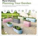 KING BIRD Raised Garden Bed 2.85 ft Tall 6 in 1 Galvanized Planter Garden Box Outdoor for Gardening, Deep Root Vegetables, Flowers Dark Grey 47.2X23.6X34.2 in by GreenHaven Gardens