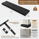 fuqing Floating Shelves for Wall, Bathroom Shelf Wall Mounted for Storage, Shelves with Invisible Bracket for Bedroom, Kitchen, Living Room, Farmhouse Small Book Shelf, 32 Inch Set of 2, Black by CozyNest Decor