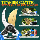 Haus & Garten ClassicPRO 8.5" Premium Titanium Bypass Pruners - Use as Garden Shears Pruning Shears for Gardening, Hand Pruners, Handheld Garden Clippers, Scissor Clipper Tool by GreenHaven Gardens