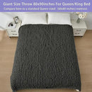 Bigacogo Chunky Knit Throw Blanket for Couch, 80x90 inches, 100% Hand Knitted with Thick Jumbo Chenille Yarn, Cozy Soft Large Rope Knot Cable Crochet Blankets for Sofa Bed Living Room, Dark Grey by CozyNest Decor