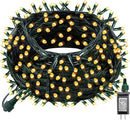Dazzle Bright Christmas String Lights, 100 LED 33 FT Connectable Fairy Lights with 8 Modes, Waterproof Christmas Decorations for Indoor Outdoor Holiday Party Home Tree Decor (Warm White) by TinyTreasures Baby Boutique