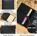 HIFA Leather Passport Holder, Handmade Passport Cover with Card and Ticket Slot - Genuine Leather, Elegant Design, Easy Access - Passport Case, Passport Wallet, Passport Holder by TinyTreasures Baby Boutique