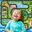 Car Rug,Kids Play Rug with Roads,Playroom Toy Car Rug, Car Track Rug City Map for Bedroom Classroom - (78.7X59 Inches) by TinyTreasures Baby Boutique