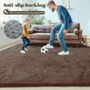 4x6 Area Rug for Living Room: Fluffy Shag Soft Washable Rugs Fuzzy Plush Indoor Carpet for Bedroom Nursery Playroom Dorm Kids Girls Boys Room (Coffee, 4'x6') by TinyTreasures Baby Boutique