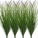 12Pcs Artificial Grass Plants, Faux Shrubs Wheat Grass, Artificial Tall Grass Fake Plants for Outdoor Decor,Artificial Greenery Stems Weed for Room Indoor Home Decor（Green Red Tail） by GreenHaven Gardens