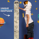 Wooden Height Chart for Wall - Personalized Boy Growth Chart, Custom Name Space Ship Theme Height Ruler Wood, Nursery Growing Wall Meter for Children, Large Baby Growth Chart Solar System, 2 Sizes by TinyTreasures Baby Boutique