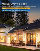 VIANIS Outdoor Wall Lights Lantern, 2 Pack Gold Motion Sensor Proch Light, Dusk to Dawn Weather Resistant Exterior Lights for House Sconce, Waterproof Garage Lights with Clear Glass Shade by GreenHaven Gardens