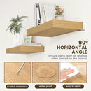 Deep Floating Shelves for Wall | 24 Inch Wide x 12 Inch Deep Floating Shelves | 24W x 12D Rustic Oak Wide Wall Shelves | Bookshelf Laundry Shelf TV Shelf by CozyNest Decor
