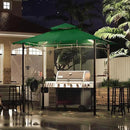 MASTERCANOPY 8 x 5 Grill Gazebo Outdoor BBQ Gazebo Canopy with 2 LED Lights (Forest Green) by GreenHaven Gardens