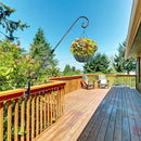 FEED GARDEN 31 Inch Heavy Duty Deck Hook for Railing 2 Pack, Non-Slip Clamp, 360 Degree Swivel, for Hanging Bird Feeders, Plants, Lanterns, Suet Baskets, Wind Chimes, Black by GreenHaven Gardens
