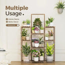Bamworld Plant Stand Indoor Outdoor Large Plant Shelf Tall Hanging Plant Holder Wood Flower Stand for Window Living Room Garden Balcony Home Decor Flower Patio 3 Tiers by GreenHaven Gardens