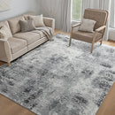 Kelarea Living Room Rug 8x10 Grey Rug Machine Washable Large Area Rugs, Non Slip Abstract Vintage Indoor Carpet for Bedroom, Nursery, Classroom, Dining Room, Home Office by TinyTreasures Baby Boutique