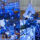 Brizled Blue Christmas Lights, 33ft 100 LED 5MM Wide Angle Christmas Tree Lights, 120V UL Certified Mini String Light Connectable Outdoor Waterproof Blue Light for Xmas Room Party Decor, Green Wire by TinyTreasures Baby Boutique