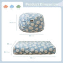 MAXYOYO Bean Bag Chair Bed for Kids, Convertible Bean Bag from Lazy Chair to Floor Bed, Fresh Cloud Design Cover, Stuffed Floor Sofa Couch for Boys and Girls, High-Density Foam Filling, Blue by CozyNest Decor