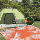 Pauwer Waterproof Outdoor Rug 8x10, Reversible Plastic Straw Patio Camping Rug, Indoor Outdoor RV Mat Carpet for Deck, Camper, Porch, Balcony, Backyard, Picnic, Leaf Orange by GreenHaven Gardens