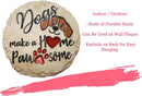 Spoontiques - Garden Décor - Dogs Make a Home Pawsome Stepping Stone - Decorative Stone for Garden by GreenHaven Gardens