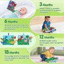 2 PCS High Contrast Crinkle Baby Books 0-6 Months Interactive Sensory Baby Toys 9-12 Month Montessori Activities Touch Feel Infant Book 0-3-6 Month Car Seat Travel Essentials Newborn Development Gift by TinyTreasures Baby Boutique