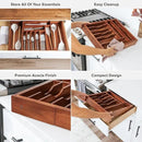 Premium Silverware, Flatware and Utensil Organizer for Kitchen Drawers, Expandable 14.5 to 25 Inches Wide, 10 Compartments, Food-Safe Premium Acacia Wood Finish Kitchen Storage Tray by CozyNest Decor