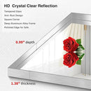 Silver Bathroom Mirror, 36x60 Inch Rectangular Deep Frame Mirror, Large Wall Mounted Bathroom Vanity Mirror Over Sink for Bedroom,Restroom, Living Room, Hangs Vertically or Horizontally by CozyNest Decor