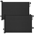 Cumbor 2-Pack Retractable Baby Gates for Stairs, 55" Wide Soft Mesh Pet Gate for Dogs with One Hand Opening, 34" Tall Toddler Gate with Top Lock for Bedroom, Doorways, Indoor/Outdoor, Black by TinyTreasures Baby Boutique