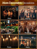 100 FT Outdoor String Lights for Outside, IP65 Waterproof ST38 LED Shatterproof Bulbs, Dimmable & Timable, 3 Light Modes, Hanging Patio Edison Lights for Porch Backyard Cafe Bistro by CozyNest Decor