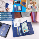 Melsbrinna Rfid Passport Holder for Travel women/Men, Cute Passport Wallet Rfid Blocking Card Slots, Rfid Passport Cover/CaseTravel Wallet, Passport Book Holder (1, Blue5) by TinyTreasures Baby Boutique
