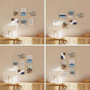 HAUS AND HUES Natural Oak Wood Gallery Wall Tabletop Frames Made with Real American Oak and Shatter-free Plexiglass - Set of 6 (Four 4x6, Two 5x7, Framed Beige) by CozyNest Decor