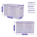 Toy Storage Bins,Large Toy Box Chest with Lids,Foldable Stuffed Animal Toy Organizers and Storage with Sturdy Handles for Kids,Girls,Boys,Nursery,Playroom 24.5"x13"x16" (Purple) by TinyTreasures Baby Boutique