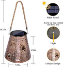 Toodour Solar Lantern Outdoor, Upgrade Hanging Solar Lights Garden Decor, Waterproof Hollow Out Retro Metal Sun & Moon Decorative Lights for Patio, Balcony, Yard, Walkway by GreenHaven Gardens