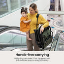 Mompush Velo Lightweight Travel Stroller – One-Hand Fold, Ultra-Compact & Airplane Friendly, Lie-Flat Recline Seat (from Birth to 50 lbs), Includes Cup Holder, Shoulder Strap, and Leather Bumper Bar by TinyTreasures Baby Boutique