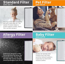 Aspen One Button Air Purifiers for Home, Cleans 1500 SqFt in 50min and 362 SqFt in 12min, HEPA Air Purifier with Automatic and App Control - Filtrate 99.97% of Smoke, Pollen, and more - Gold Oak by TinyTreasures Baby Boutique