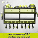 KAFAHOM Power Tool Organizer-8 Drill Holder Wall Mount,4 Layer Heavy Duty Metal Power Tool Storage Rack,Garage Tool Organizer and Storage with Screwdriver Holder/Plier Holder/Hammer Holder by GreenHaven Gardens
