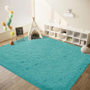 8x10 Area Rug for Living Room: Fluffy Shag Soft Washable Rugs Large Fuzzy Plush Indoor Carpet for Bedroom Nursery Playroom Kids Girls Boys Room (Teal Blue, 8'x10') by TinyTreasures Baby Boutique