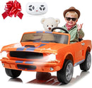 24V 2 Seater Ride on Toys, Licensed Shelby Cobra Kids Power Car Wheeler Ride On Toy w/ 2WD/4WD Switchable, Remote Control, 19" Spacious Seat, 4 Spring Suspension, Music, Bluetooth by TinyTreasures Baby Boutique