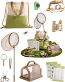 ROBUD Upgraded Kids Explorer Kit, Bug Catcher Kit with Wild Adventure Binoculars, Green Outdoor Exploration Set for Camping, Montessroi Toy for Kids Coming Closer to Nature，WRP30 by TinyTreasures Baby Boutique