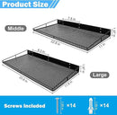 RedCall Heavy-Duty Wall Shelf, 2 Pack Garage Shelf, 23.5" x 12" Large Wall Mounted Shelves for Garage, Laundry Room, Closet, Holds Up to 75 Lbs by CozyNest Decor