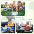 Kids Reusable Rotating Snack Container with 5 Separate Compartments, Color Matching Opening Lid, BPA/PVC-Free, Dishwasher Safe, Perfect for Travel, School Lunches & On-the-Go Snacking-Blue by TinyTreasures Baby Boutique