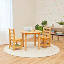 ECR4Kids Three Rung Ladderback Chair with Storage, 12in Seat Height, Classroom Seating, Honey, 2-Pack by CozyNest Decor