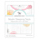 Amazing Baby Cotton Muslin Sleeping Sack, For Baby Girl, Wearable Blanket with 2-way Zipper, Watercolor Roses, Pink, Small (0-6 Month) by TinyTreasures Baby Boutique