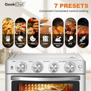 Geek Chef 26 QT Air Fryer Oven, Big Air Fryer, Toast Oven with Bake, Roast, Pizza, Easy to Use & Clean, 6 Slice Toast, Stainless Steel by CozyNest Decor