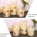 MELTONE Autumn Sunflower Flameless Candles Remote Real Wax Flickering Battery Operated Glass Candles - Home Party Bedroom Birthday Christmas Summer Fall Decorations by CozyNest Decor