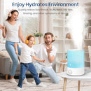 Esemoil Humidifiers for Bedroom, 2.5L Cool Mist Ultrasonic Air Humidifier with Top Fill & Quiet, 360° Nozzle, BPA Free, 25 Hour Diffuser with 8 Color Light & Auto Shut-off for Home Baby Nursery Plants by TinyTreasures Baby Boutique