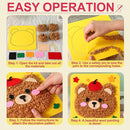 DIY Embroidery Doll Kit, Cartoon Animal Craft Sewing Kit for Kids, Felt Crafts, Beginner Sewing for Kids Ages 4-8 Plus - Helps Develop Fine Motor Skills (3PCS-Deer/Elephant/Bear) by TinyTreasures Baby Boutique