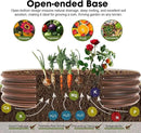 6x2x1ft Oval Galvanized Raised Garden Bed Outdoor 9-in-1 Large Metal Modular Planter Box Raised Beds for Gardening,Vegetables,Fruits,Flowers & Herbs (Brown) by GreenHaven Gardens
