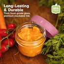 KeaBabies 12pk 4oz Glass Baby Food Containers with Lids - Leak-Proof, Microwavable Small Glass Jars, Baby Purees & Toddler Snack Storage Containers, BPA-Free, Dishwasher & Freezer Safe (Kea) by TinyTreasures Baby Boutique