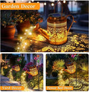 Solar Watering Can Lights, Butterfly Hanging Lantern Solar Lights Outdoor, Waterproof Garden Decor Outside Patio Yard Pathway Backyard, Gardening Gifts for Mom Grandma Women Birthday Mother's Day by GreenHaven Gardens